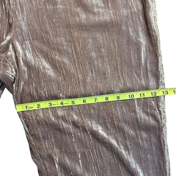 Marc New York Mauve Crushed Velvet Wide Leg Pants Women's Size Extra Large - Picture 4 of 7